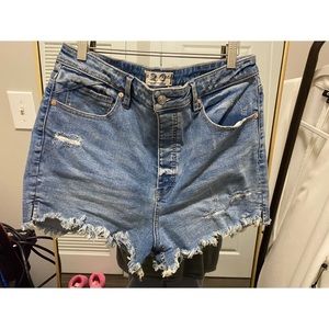 High Waist Denim Curvy (CRVY) Free People Jean Shorts